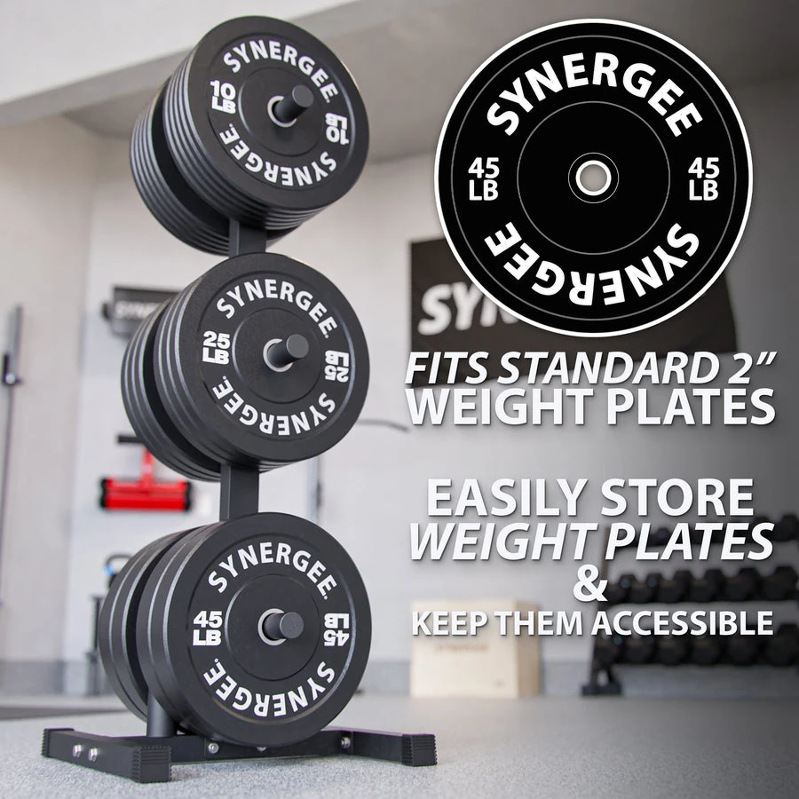 Synergee Olympic Weight Plate & Barbell Holder - photo 2