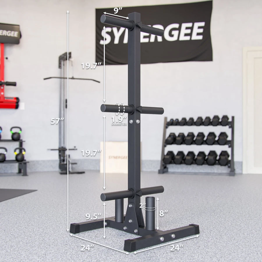Synergee Olympic Weight Plate & Barbell Holder - photo 4