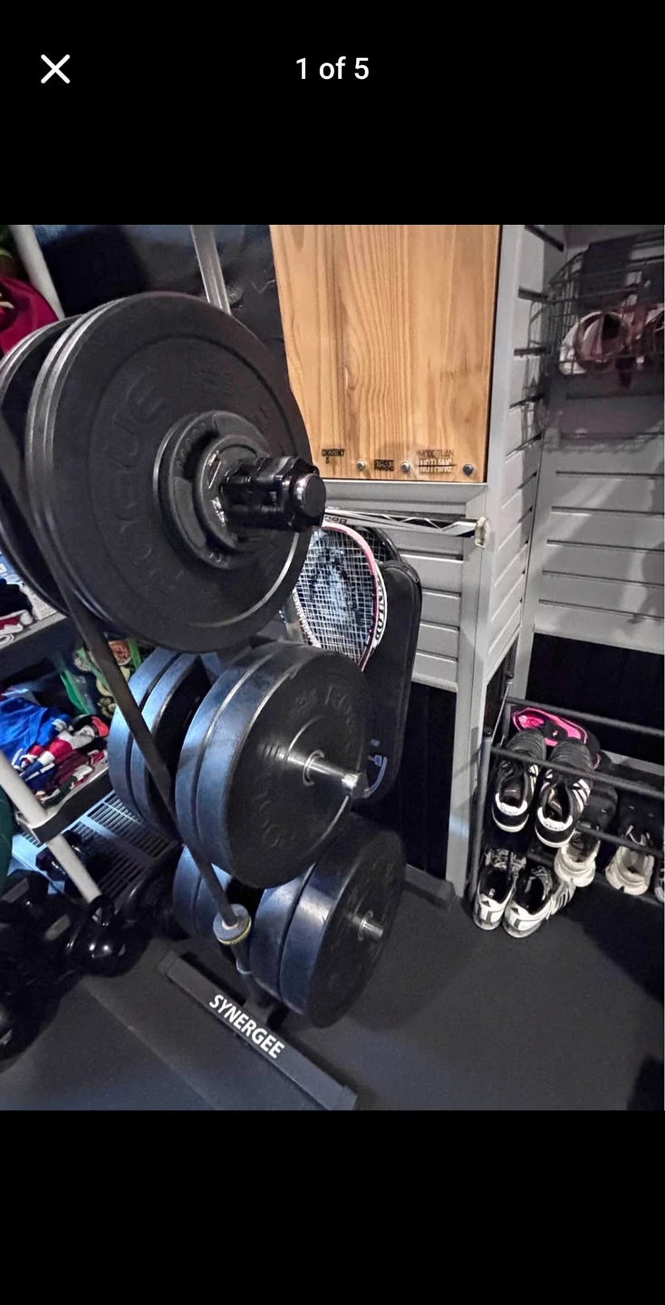 Synergee Olympic Weight Plate & Barbell Holder - photo 5