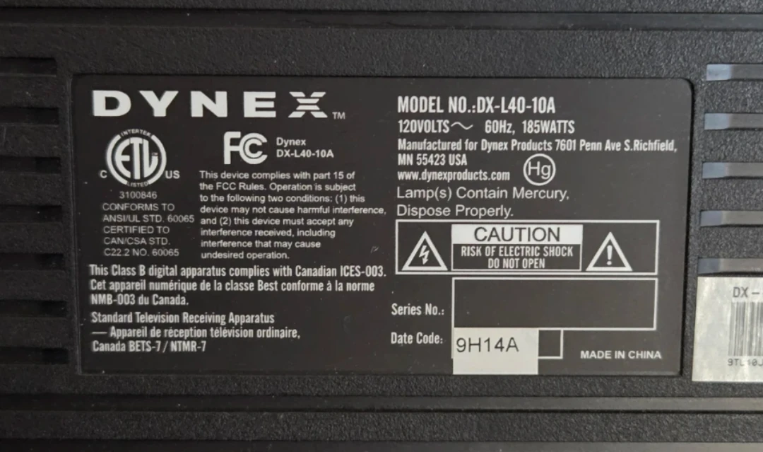 Dynex 40inch TV - photo 3