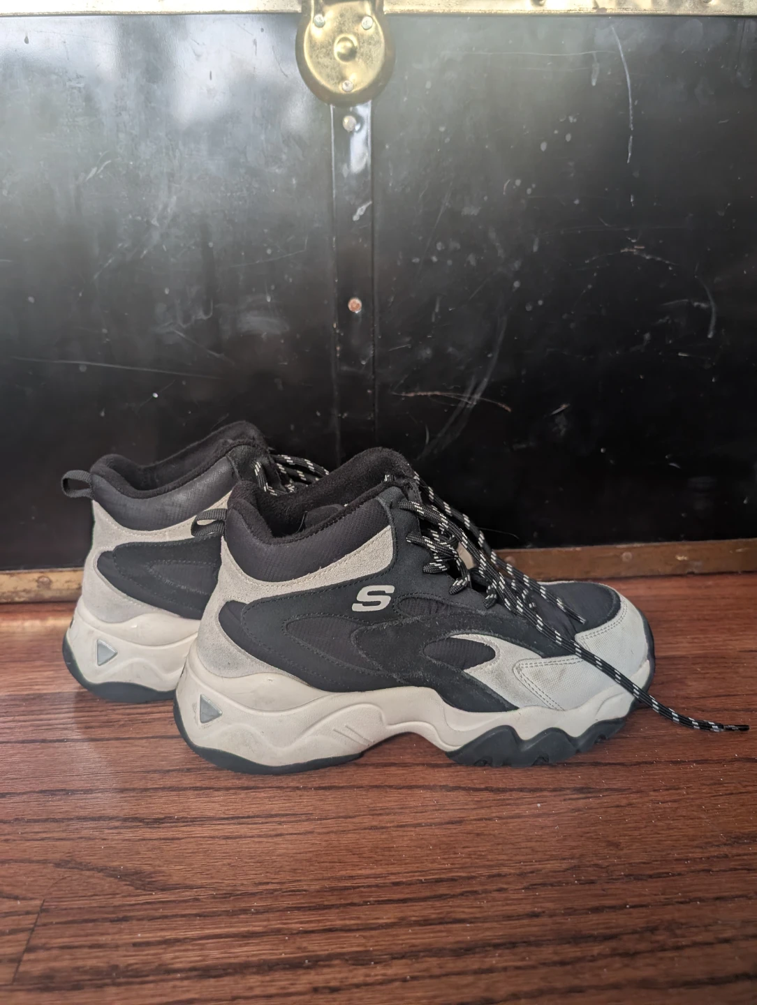 Skechers Women's Black & White High-Top Sneakers 6.5 - photo 2