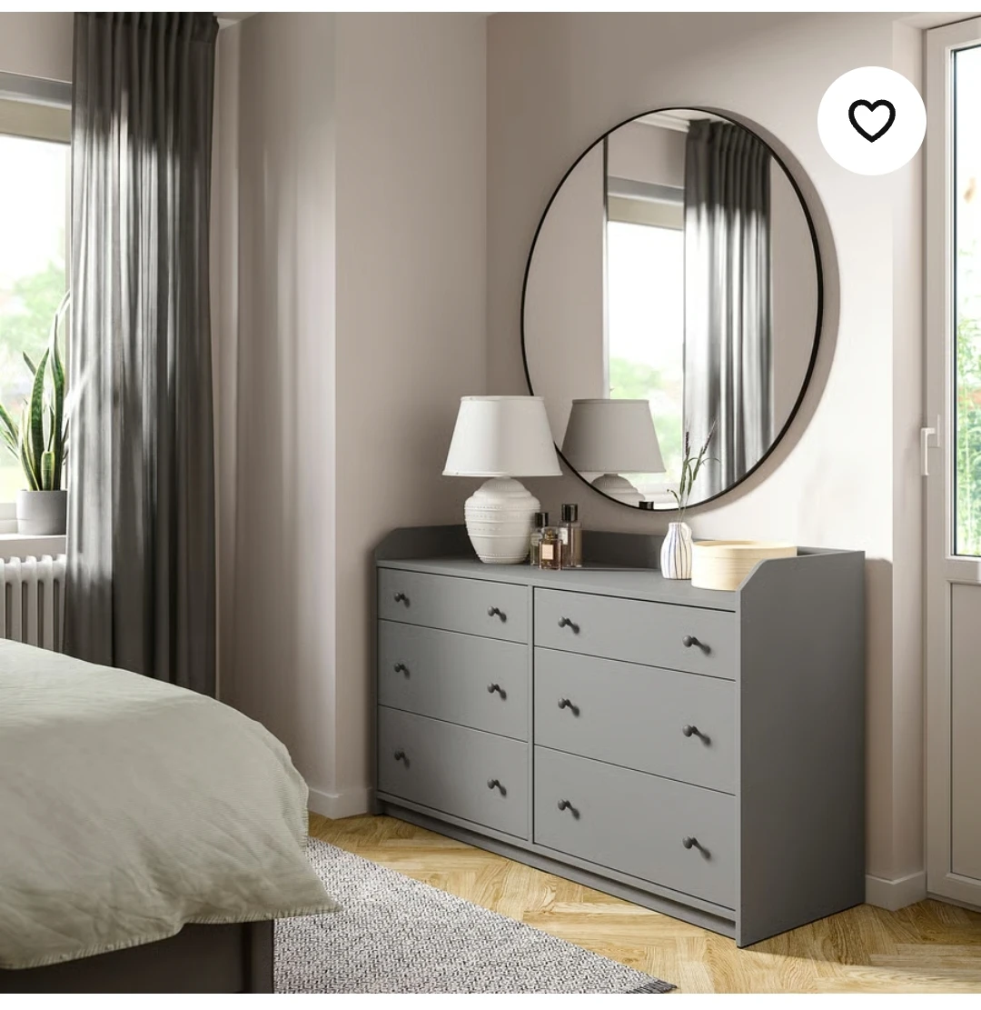 IKEA HAUGA 6-drawer dresser, gray - photo 2