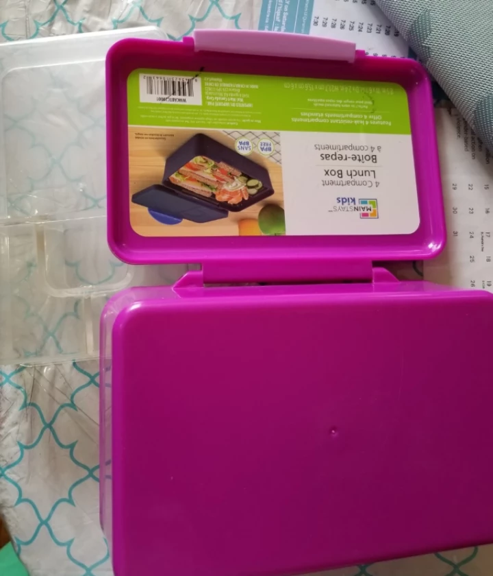 Mainstays Kids 4 Compartment Lunch Box - Purple - photo 3