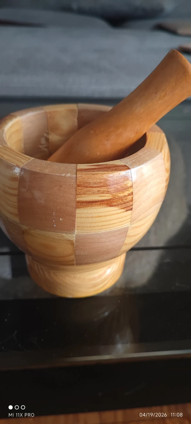 Wooden Mortar and Pestle Set