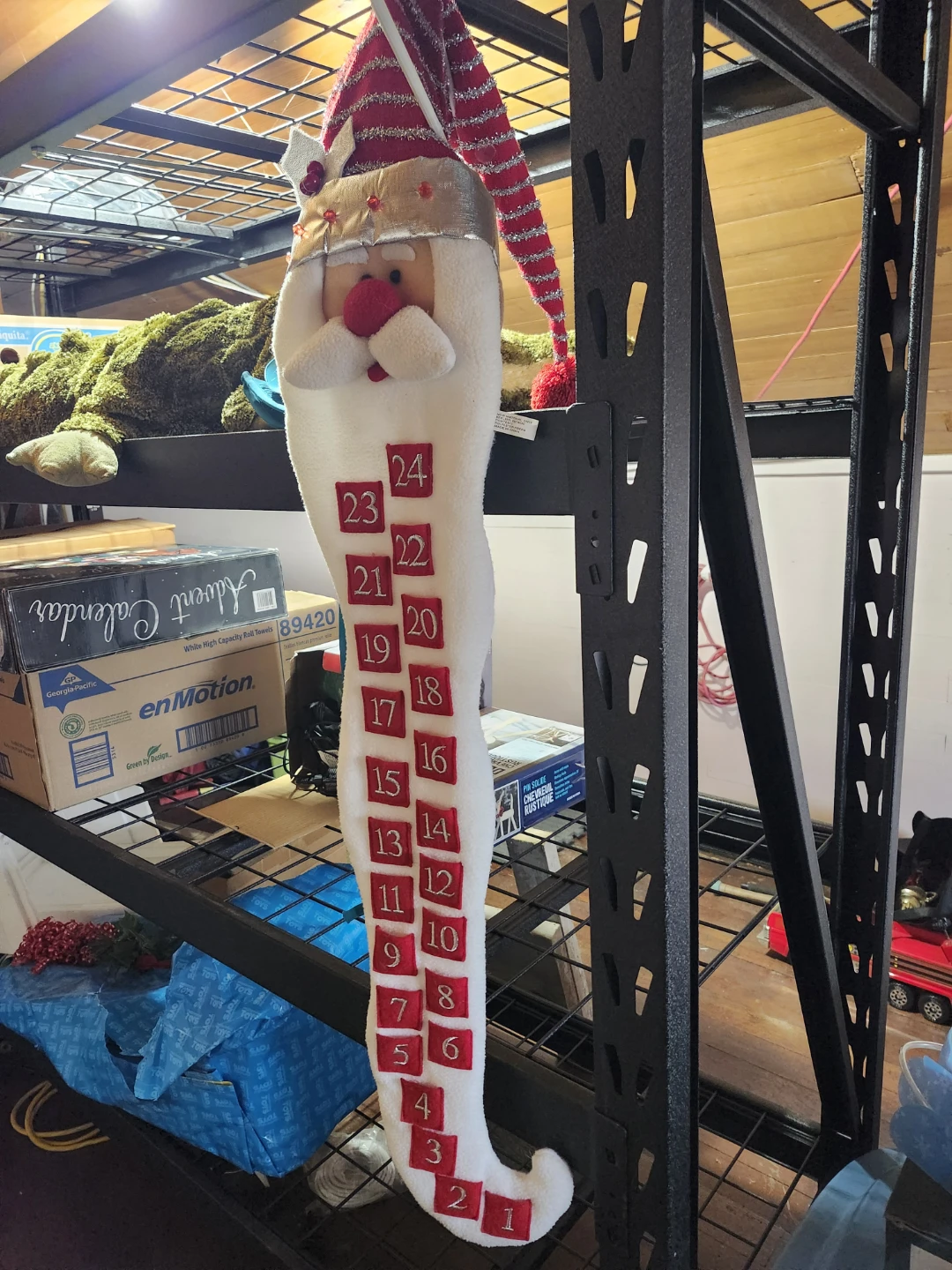 Santa Clause Advent Calendar Stocking - photo 3