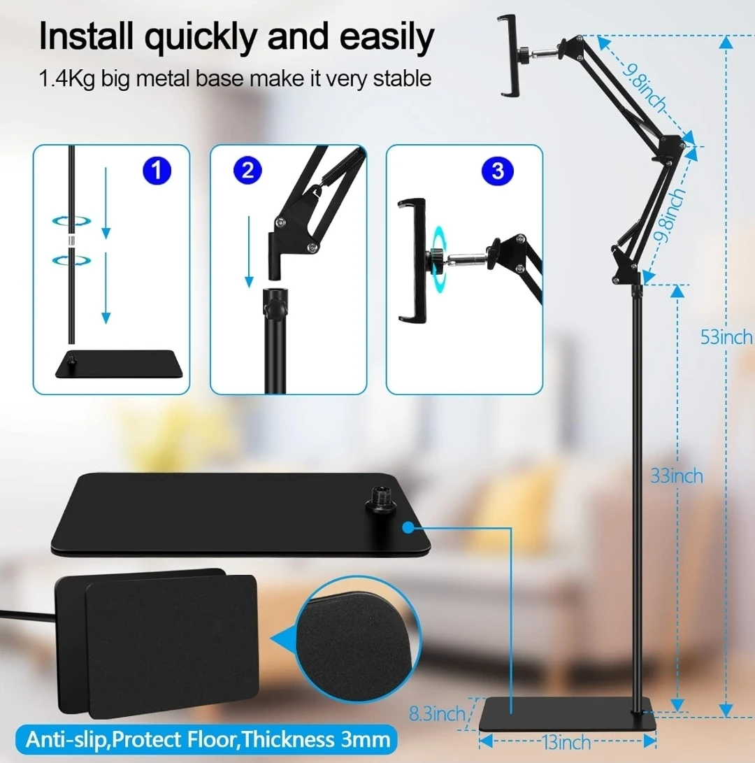 Adjustable Floor Stand for Tablets and Phones - photo 5