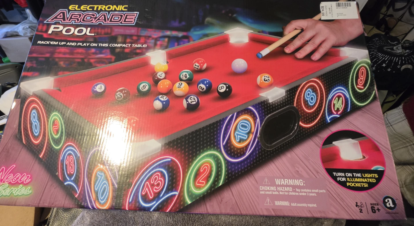 Electronic Arcade Pool Table - Neon Series