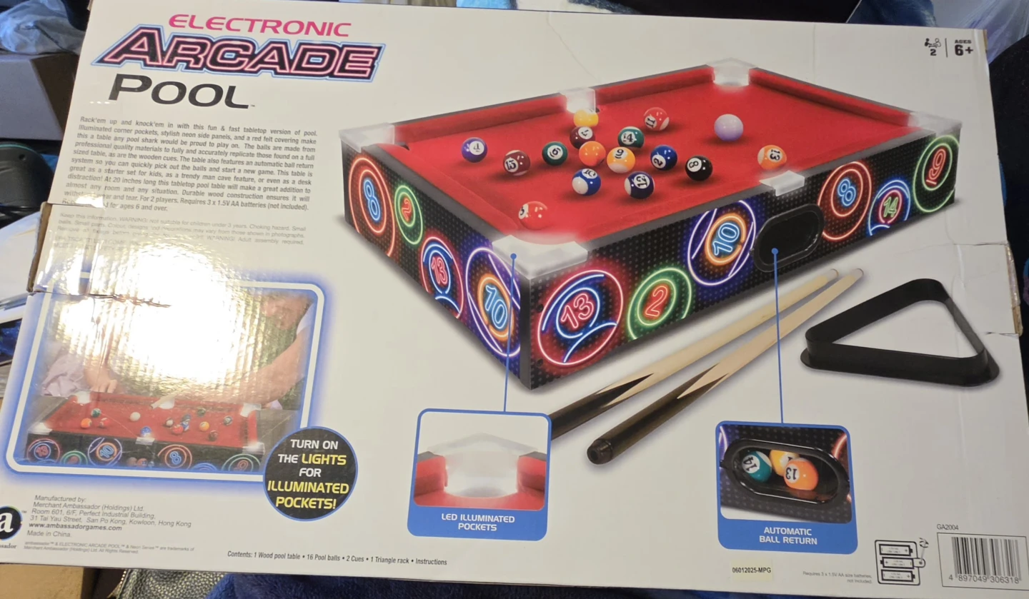 Electronic Arcade Pool Table - Neon Series - photo 2
