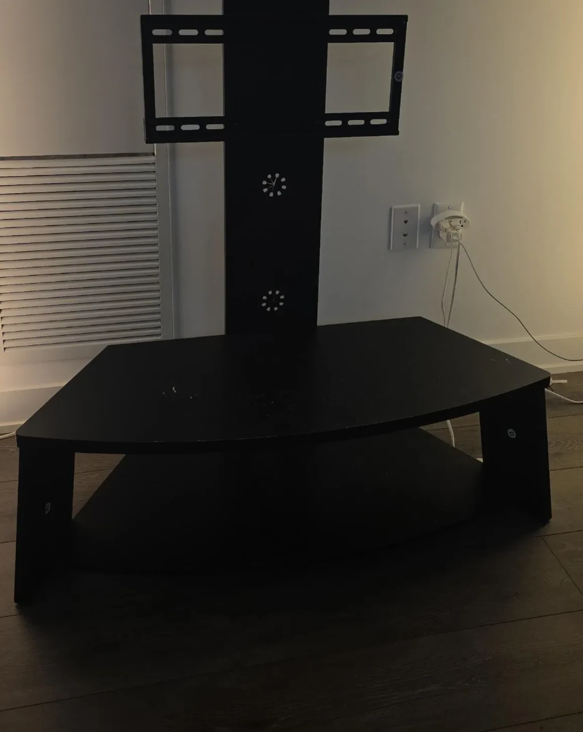 Black TV Stand with Swivel Mount