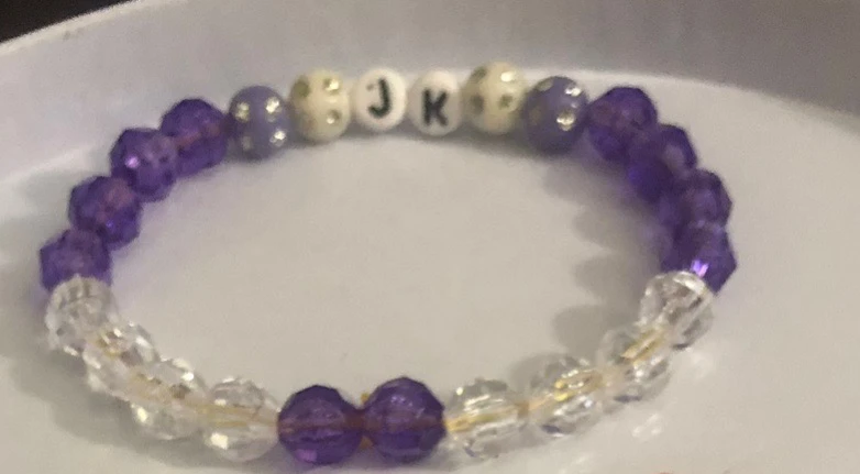 J K Beaded Bracelet