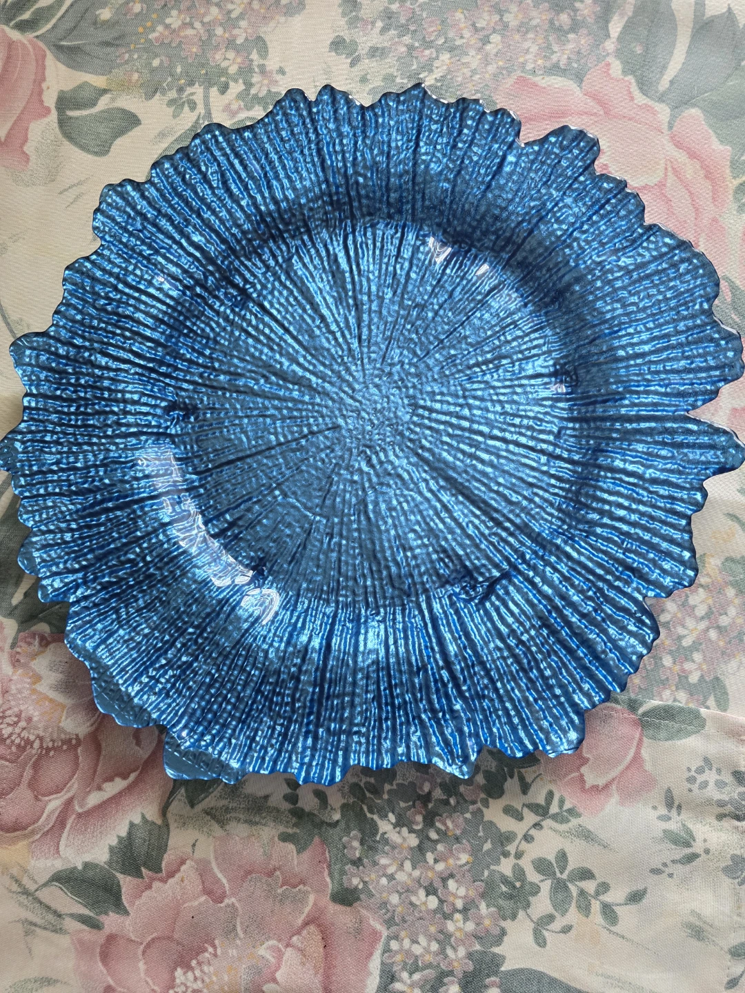 Blue Glass Charger Plate
