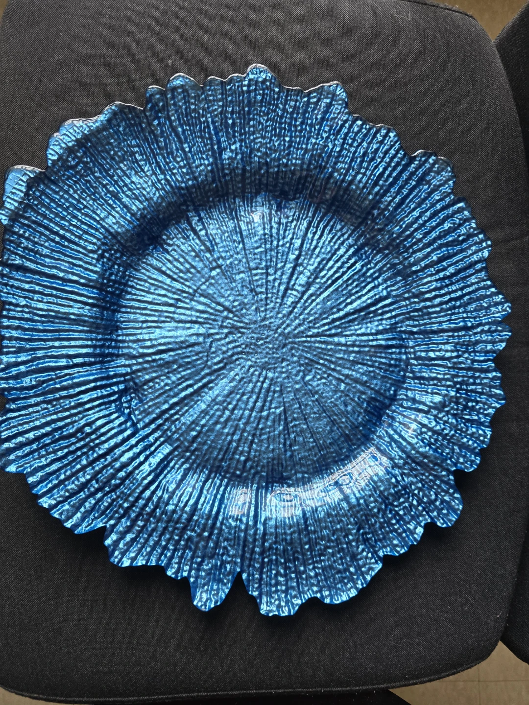 Blue Glass Charger Plate - photo 2