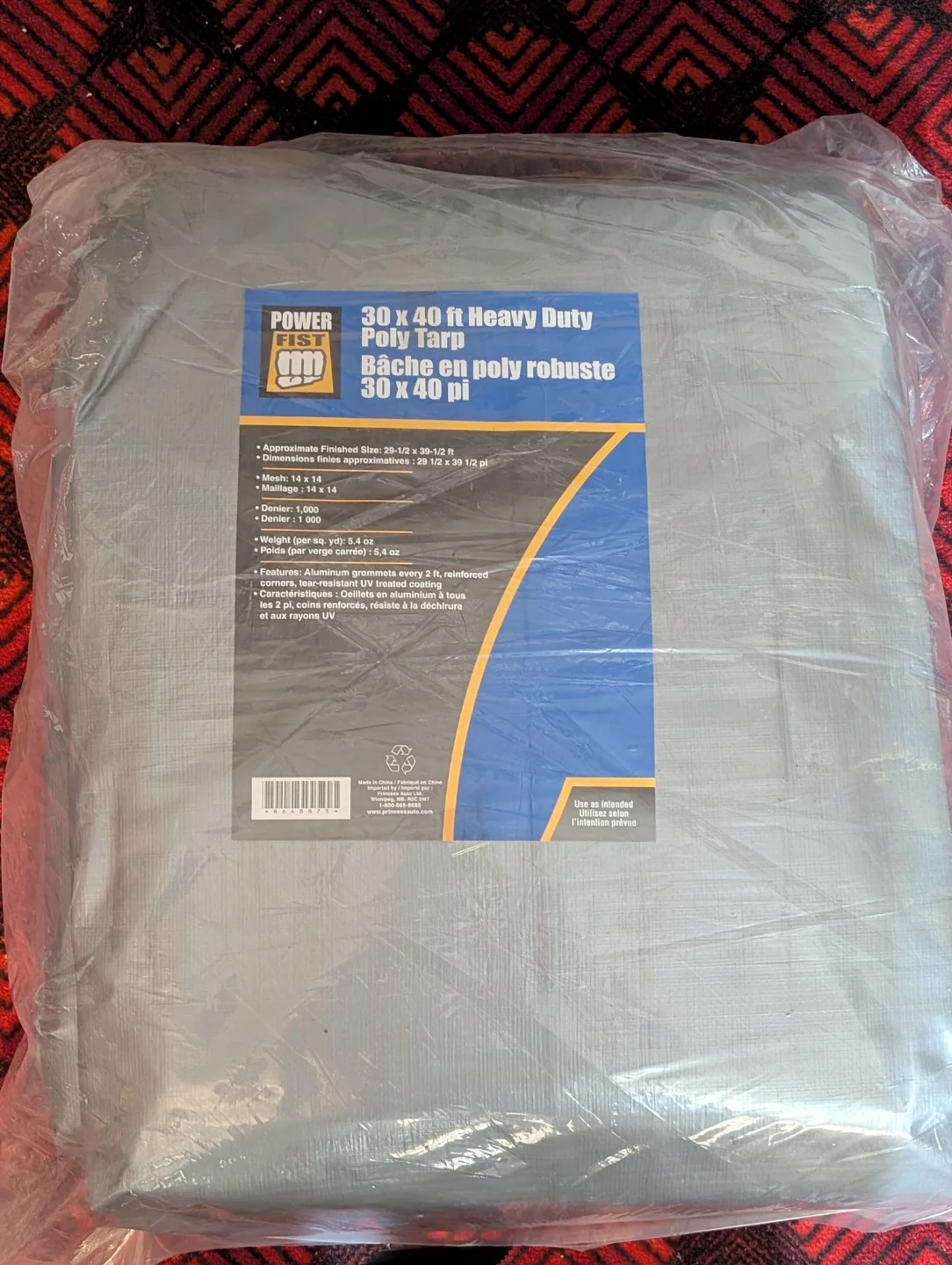 POWERFIST 30 x 40 ft Heavy Duty Poly Tarp