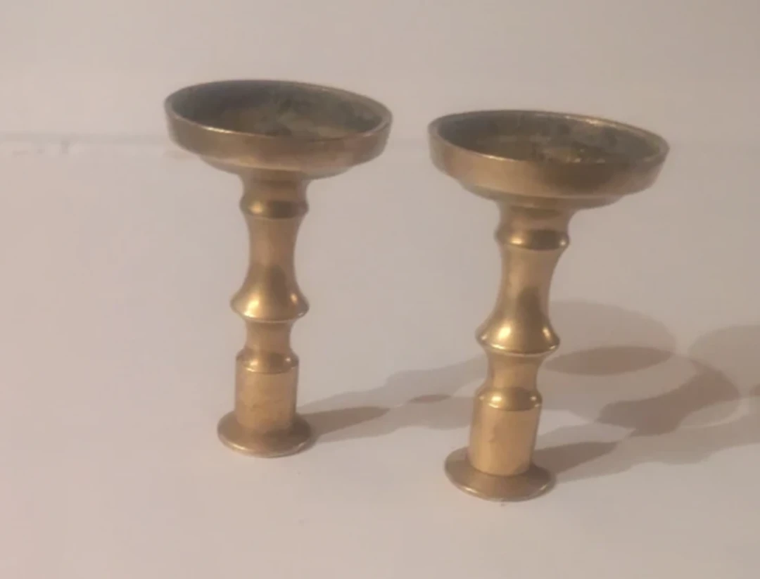 Set of 2 Brass Candlesticks - photo 2