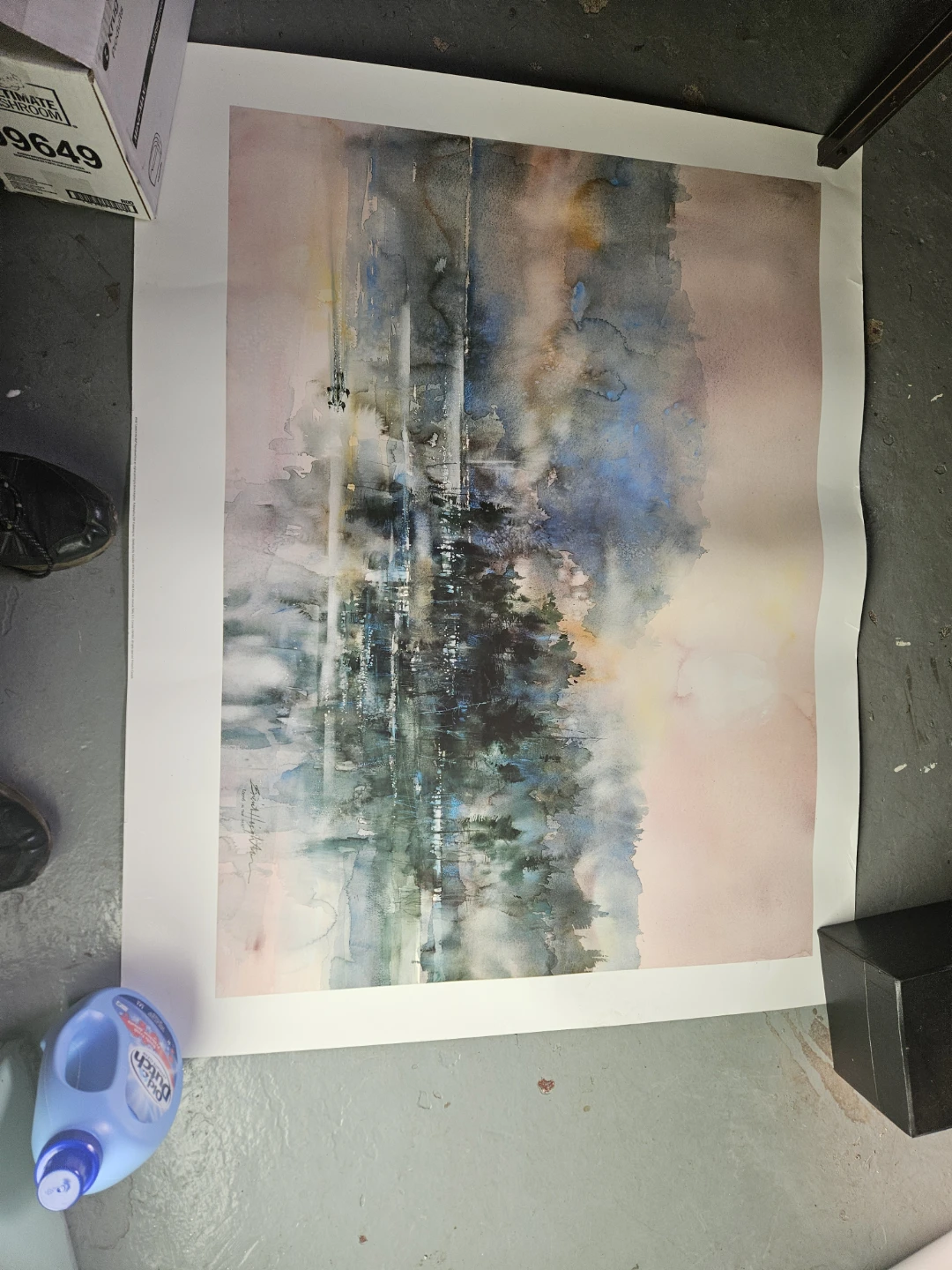 Brent Heighton "Looks in the Mist" Watercolor Print - photo 2