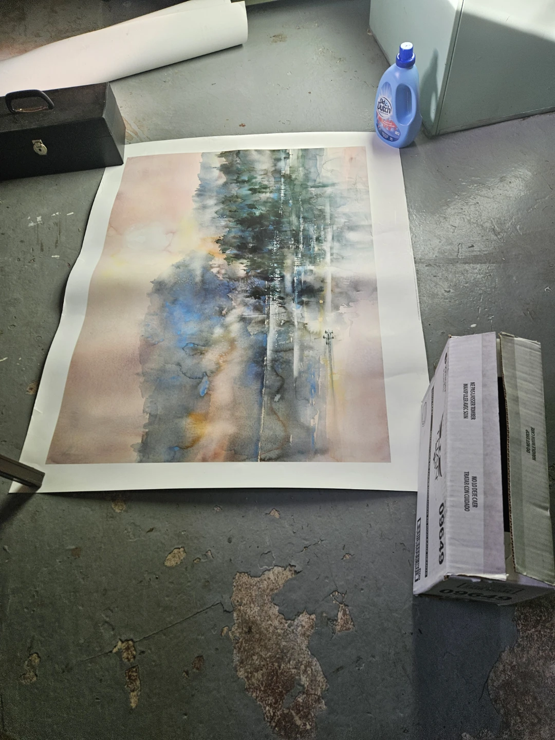 Brent Heighton "Looks in the Mist" Watercolor Print - photo 5