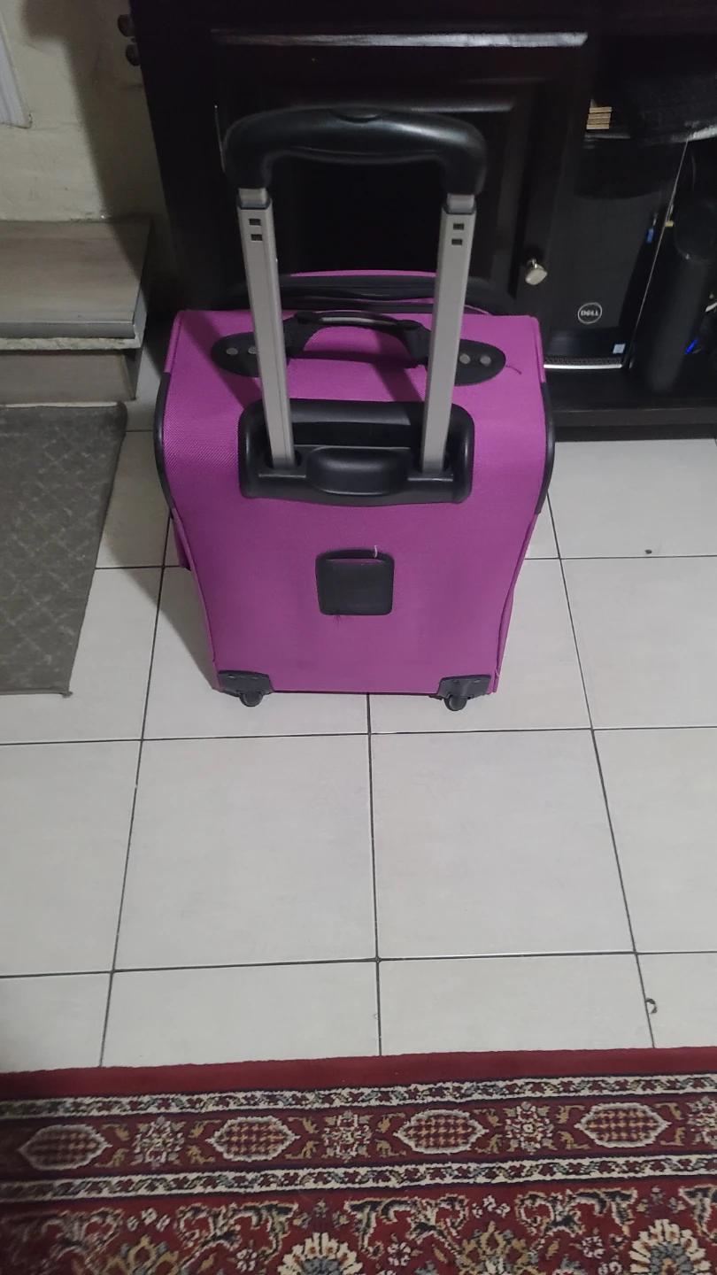 Purple Rolling Suitcase with Telescopic Handle - photo 2