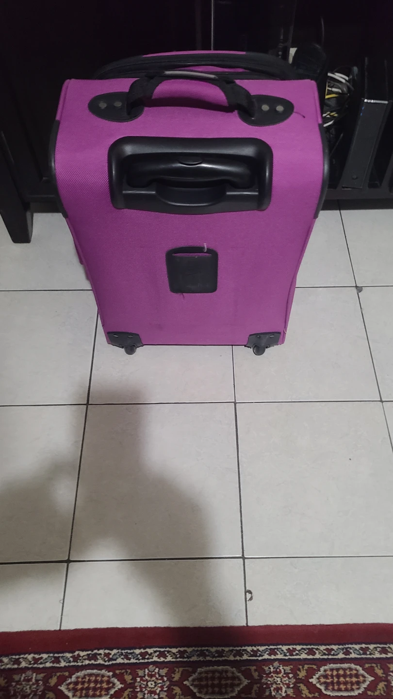 Purple Rolling Suitcase with Telescopic Handle - photo 3