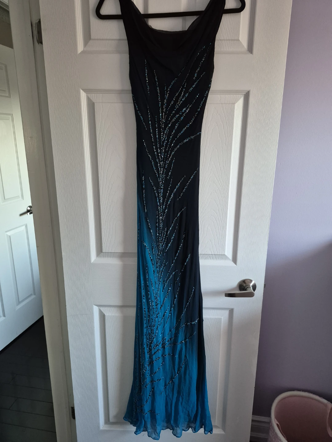 Monique Beaded Ombre Silk Gown ladies size Large