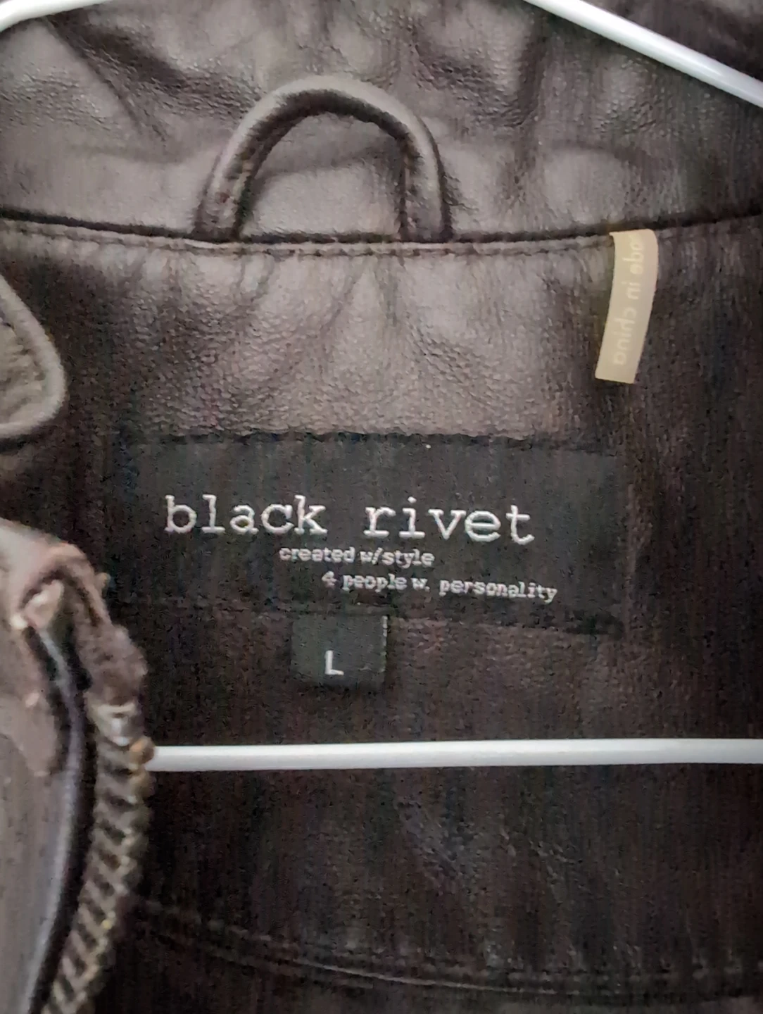 Black Rivet Women's Brown Leather Jacket - Size L - photo 2