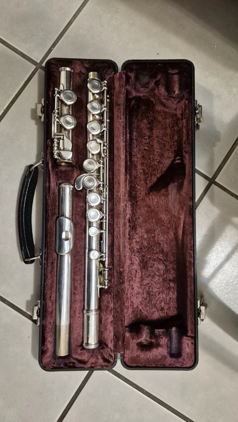 (PURE SILVER PLATED) Artley Flute with Case