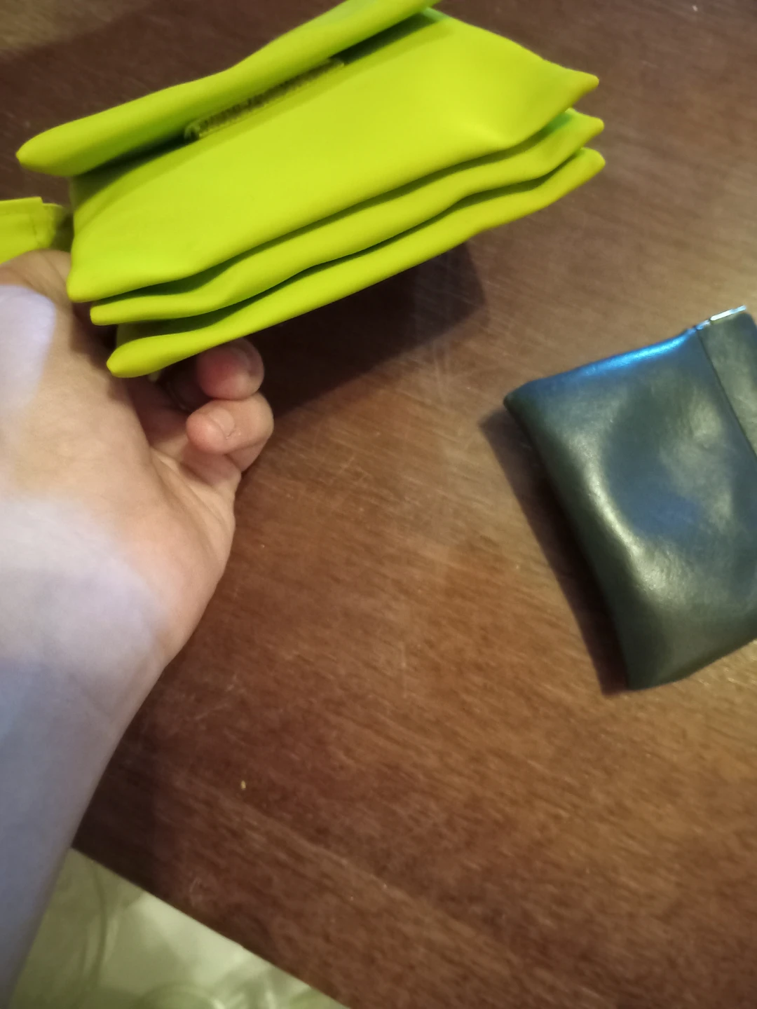Lime Green Coin Pouch and Small Grey Coin Purse - photo 4