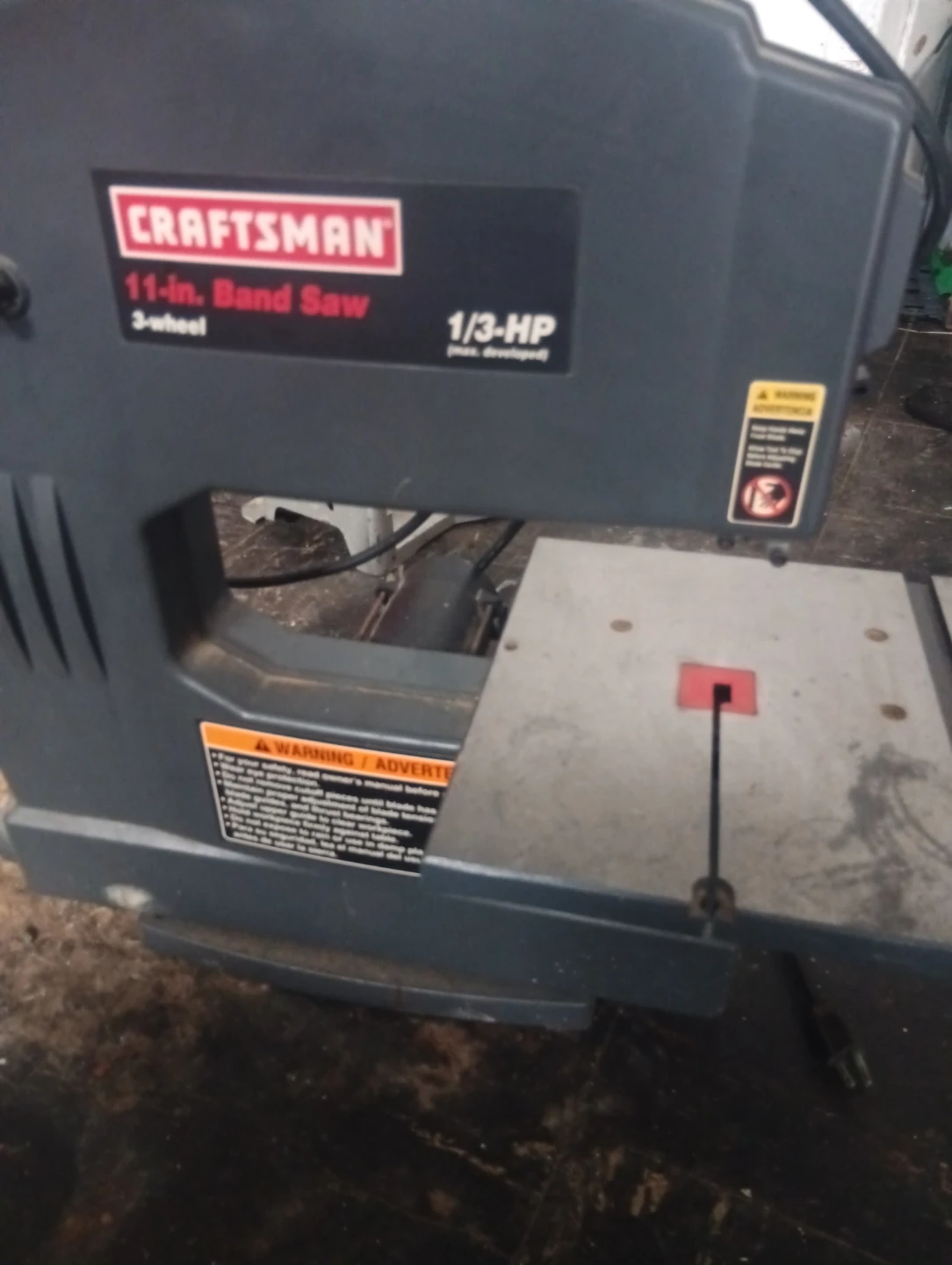 Craftsman 11-in. Band Saw 1/3-HP 3-Wheel - photo 2