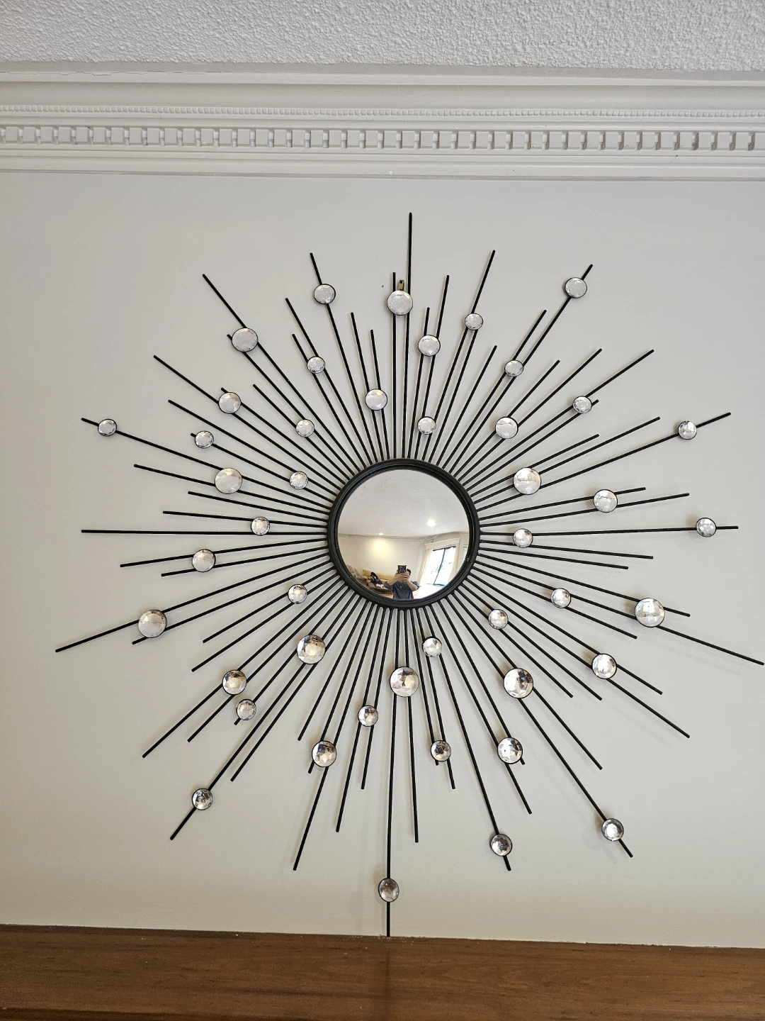 Sunburst Mirror with Crystal Accents