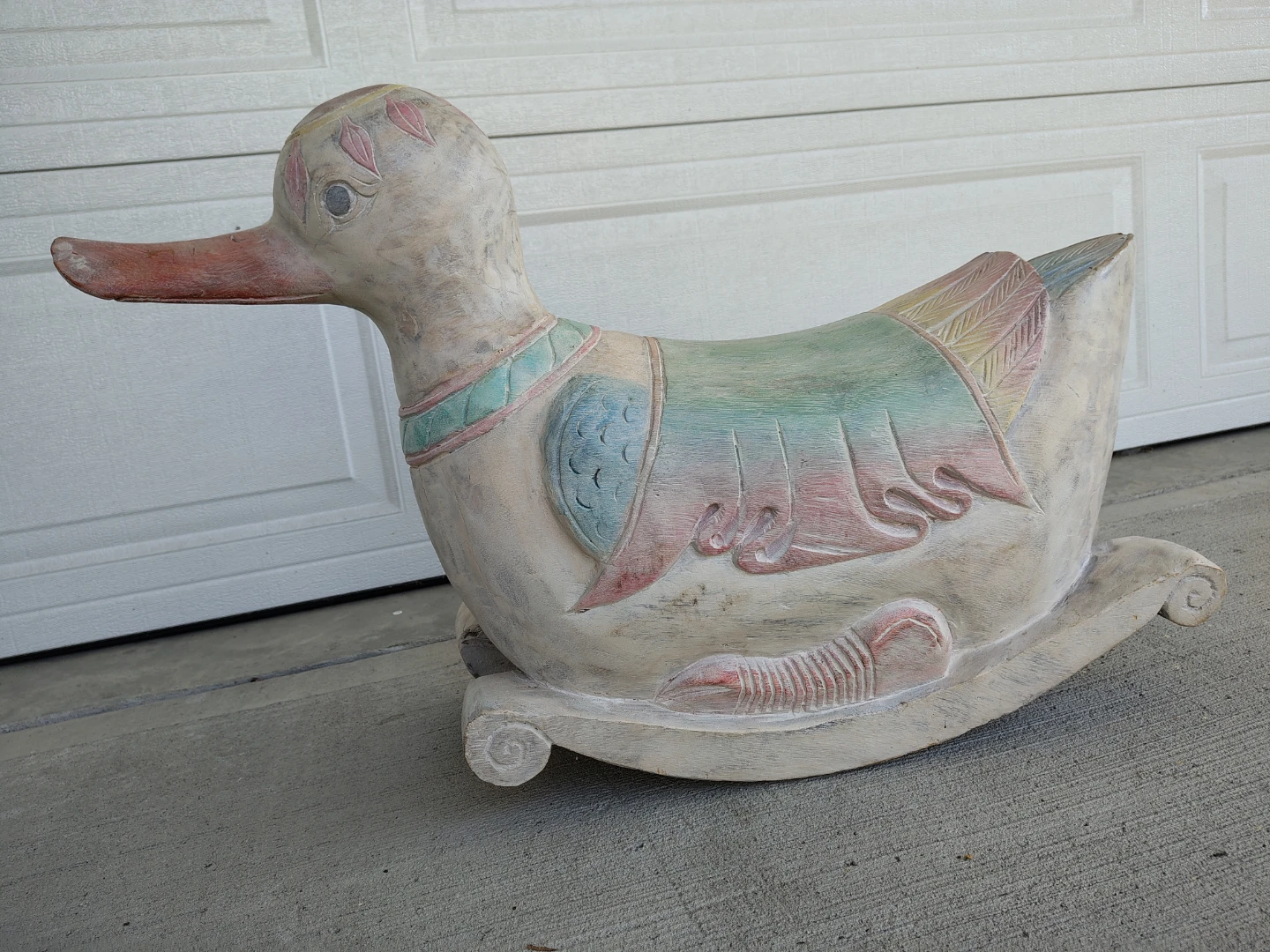 Vintage Wooden Duck Rocker.