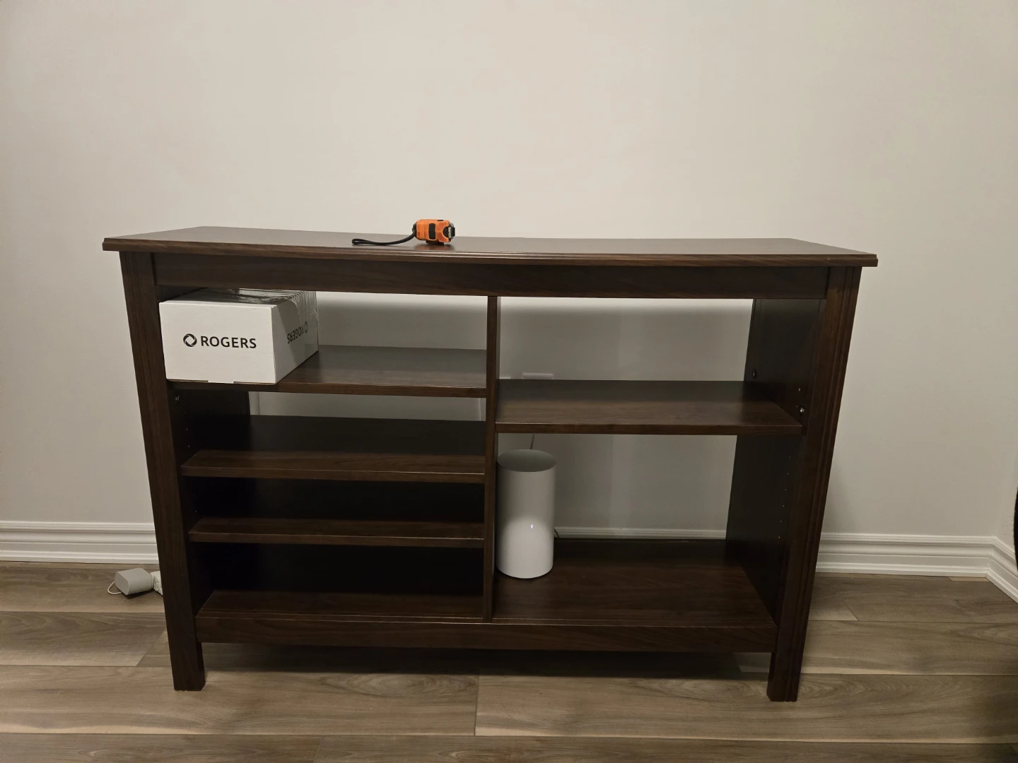 Dark Brown Console Table with Shelves - photo 2