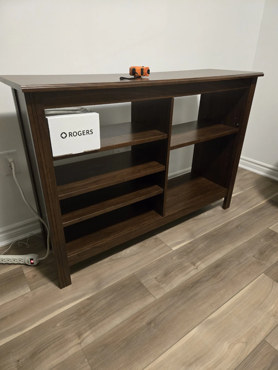 Dark Brown Console Table with Shelves - photo 3