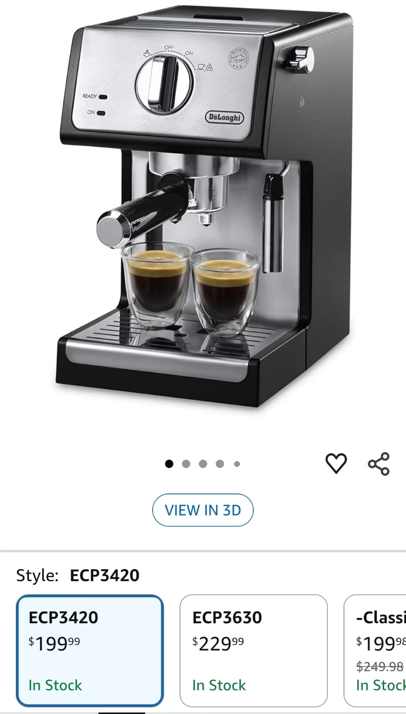 DeLonghi Espresso Maker, Shardor coffee grinder, portafilter - photo 3