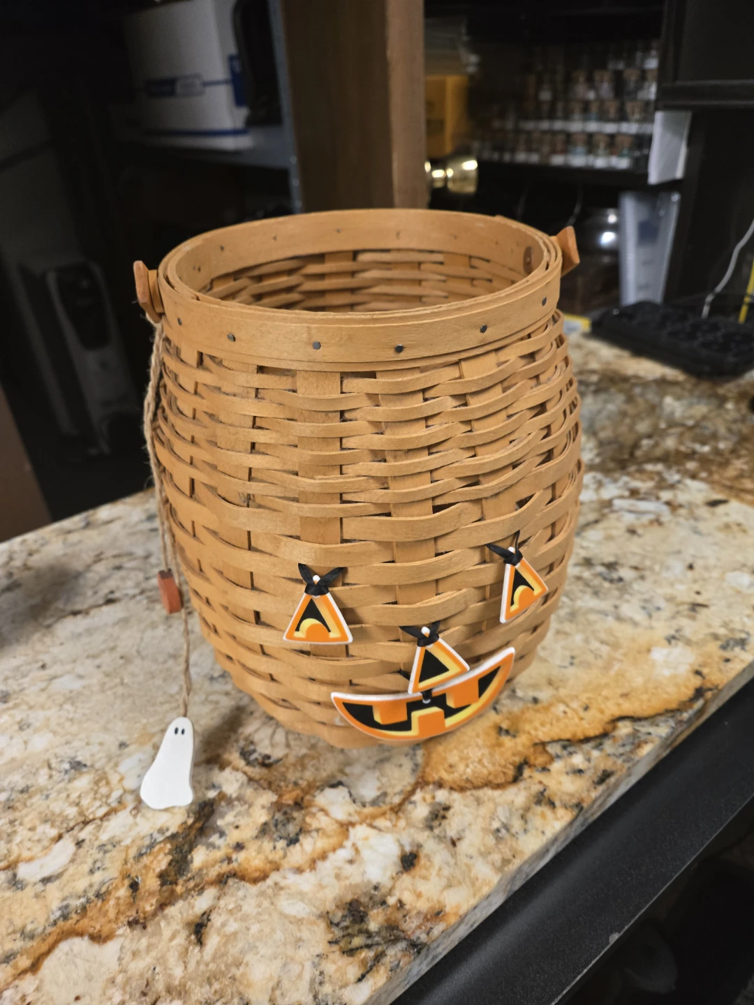 Halloween Jack-o-lantern Woven Basket - photo 3