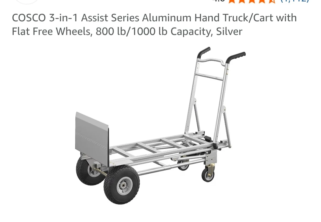 COSCO 3-in-1 Assist Series Aluminum Hand Truck/Cart