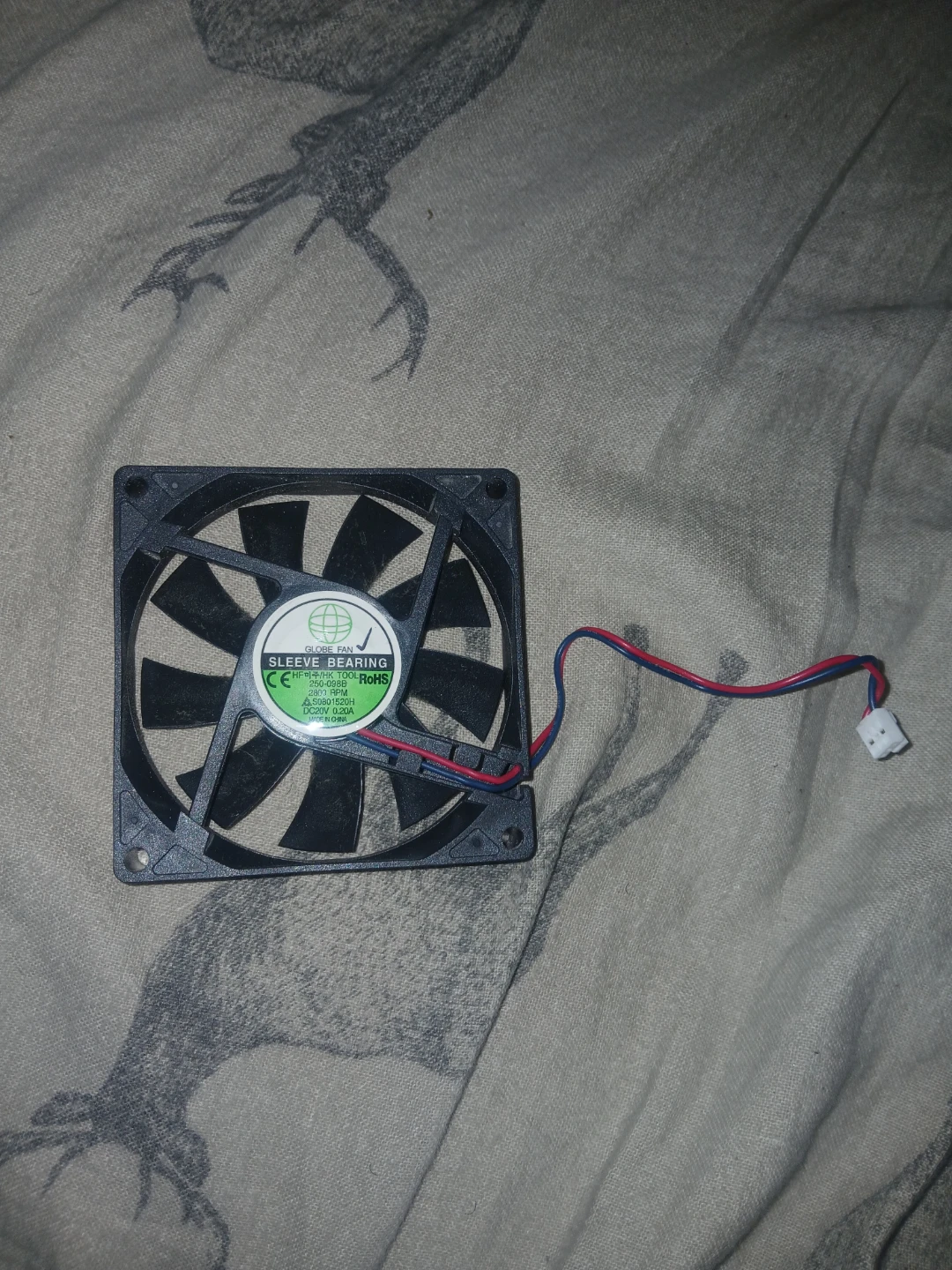 Globe Fan Sleeve Bearing 80mm x 80mm x 25mm