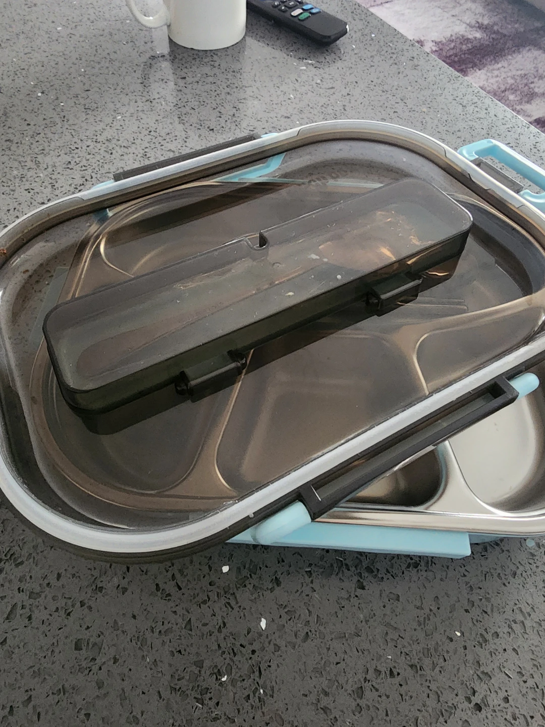 Stainless Steel Bento Lunch Box with Cutlery - photo 2