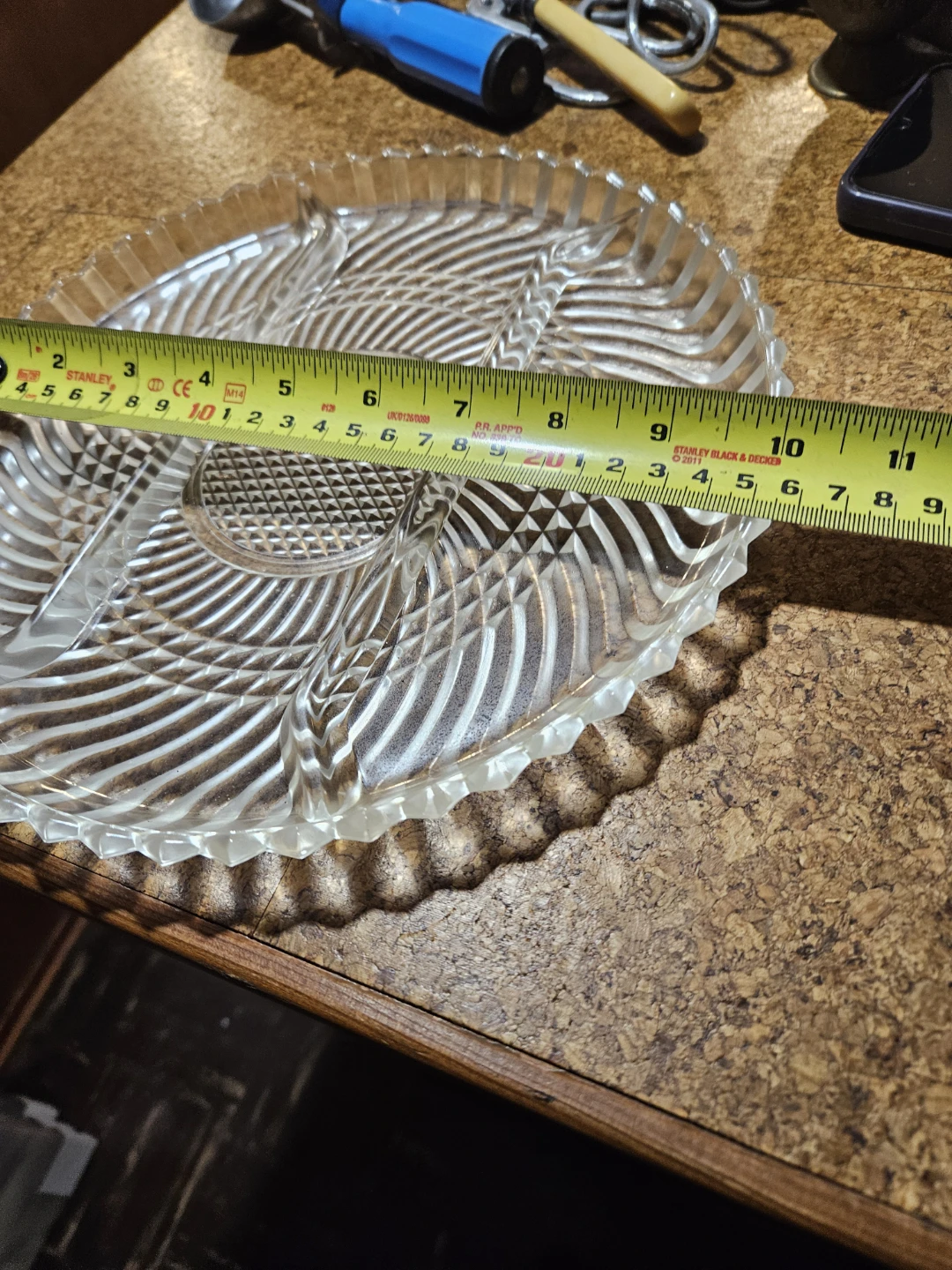 Clear Glass Divided Serving Platter - photo 5