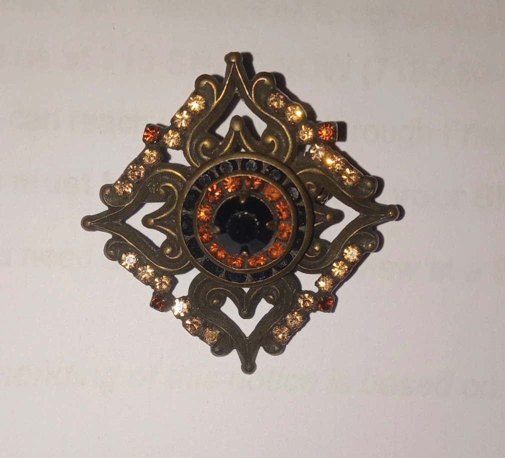 Ornate Rhinestone Brooch