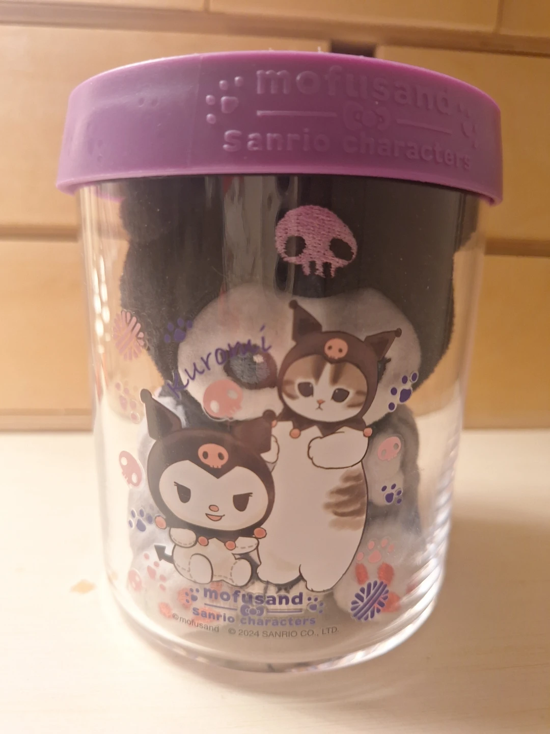 Mofusand × Kuromi Plushie and Glass Container - photo 5