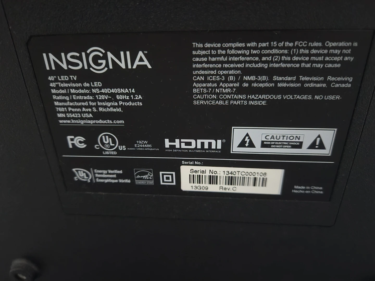 [3 items set]40" LED TV and Speaker - photo 2