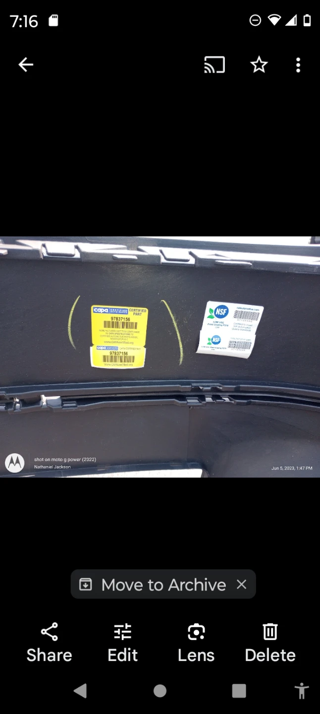 Aftermarket Bumper Cover for a 2006-2010 Volkswagen Passat - photo 3