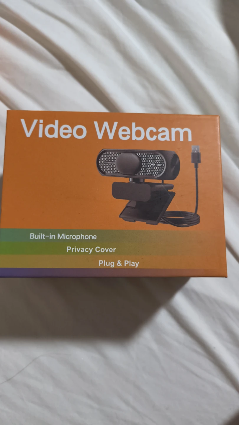 HD 1080P Video Webcam with Built-in Microphone and Privacy Cover