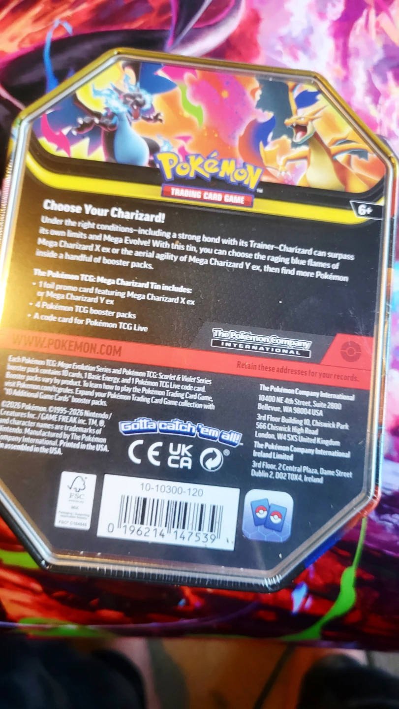 Pokemon Trading Card Game Mega Charizard EX Tin - photo 2