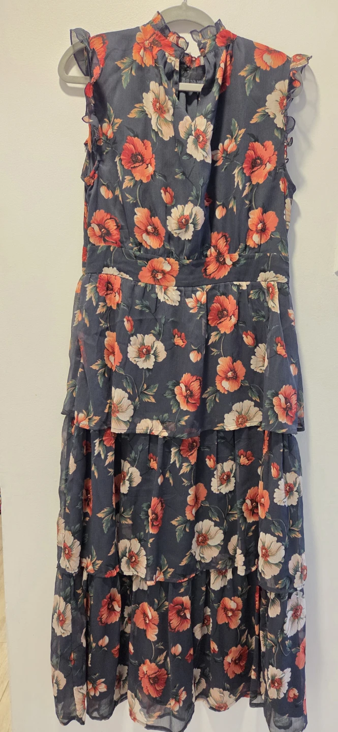 New NEXT Floral Tiered Midi Dress