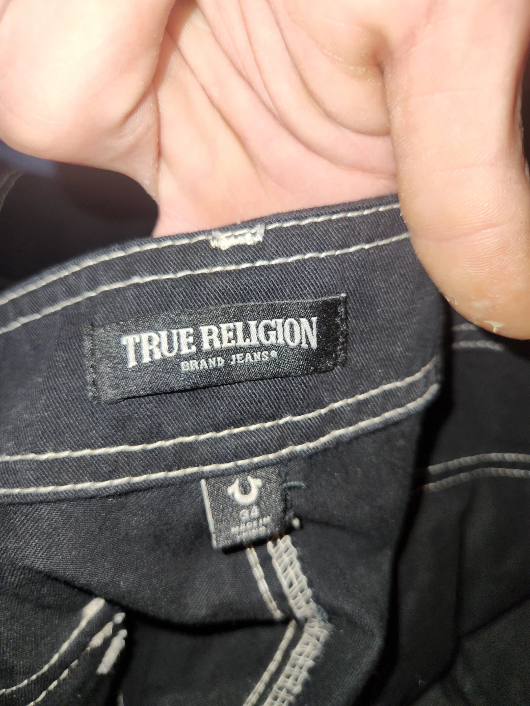 True Religion Brand Jeans Black Cargo Pants