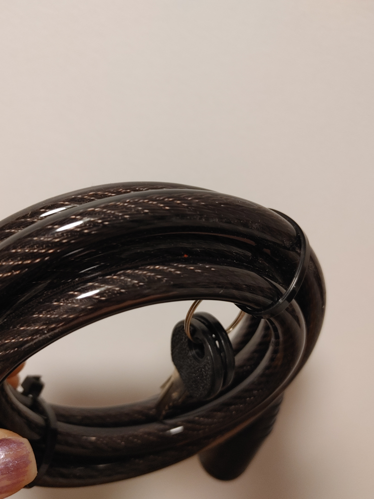 Black Cable Lock with 2 Keys New - photo 2
