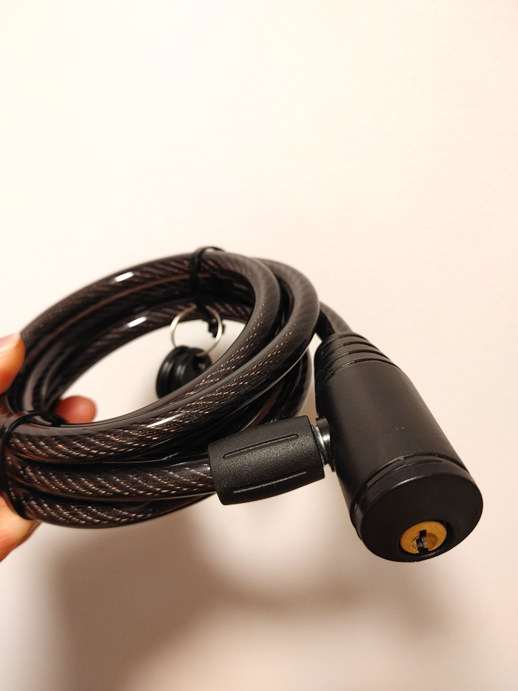 Black Cable Lock with 2 Keys New - photo 3