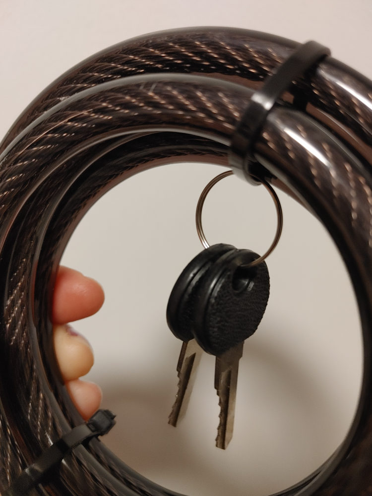 Black Cable Lock with 2 Keys New - photo 4