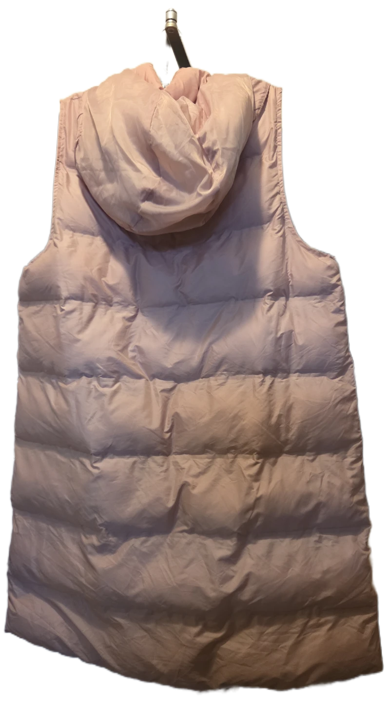 Pink Puffer Vest with Hood
