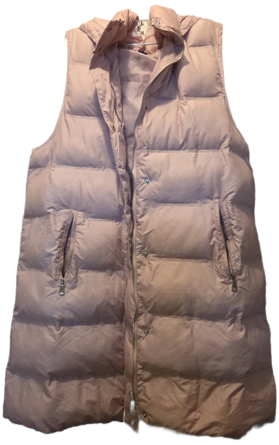 Pink Puffer Vest with Hood - photo 2